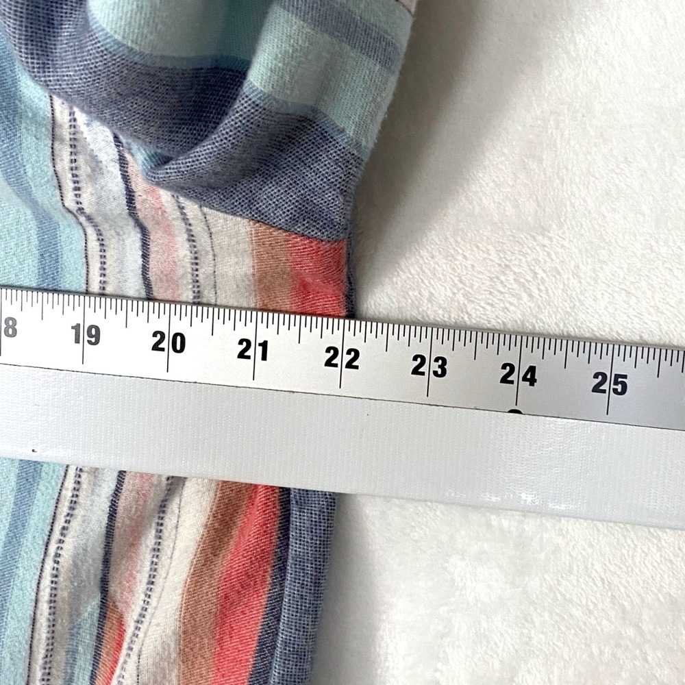 Faherty Baja Sierra Paradise Poncho Hoodie Pullover Striped Organic Cotton XL - Picture 6 of 8